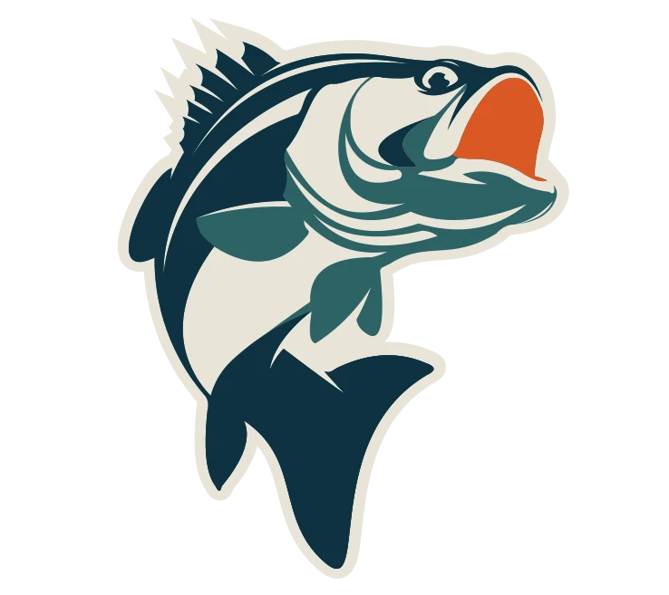 logo peche du black bass avec guide de peche en haute savoie